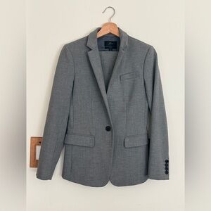 J. Crew Women’s Gray Blazor & Pants Suit Set